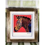 Andy Warhol (1928-1987) "Zebra” Castelli NY Original Numbered Lithograph #27/100, Ornate Framed.