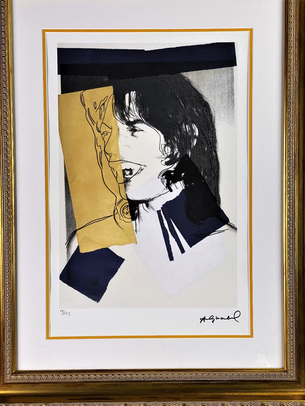 Andy Warhol (1928-1987) “Jagger” Numbered Ltd Edition of 125 Lithograph #19, Ornate Framed. - Image 2 of 7