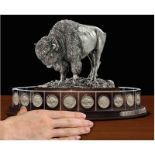 US Buffalo Nickels Collection By Danbury Mint - Display Stand with Coins
