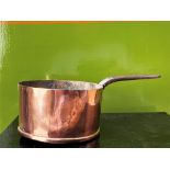 French Vintage Lined Copper Pan