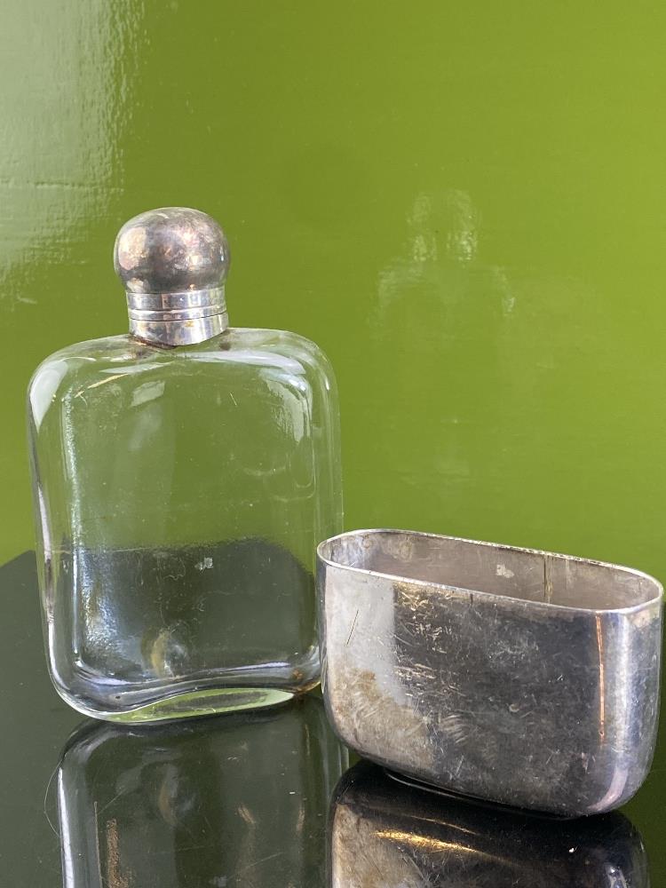 Vintage Hallmarked Silver Hip Flask - Image 3 of 3