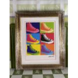 Andy Warhol (1928-1987) “Converse” Numbered #1/100 Lithograph, Ornate Framed.