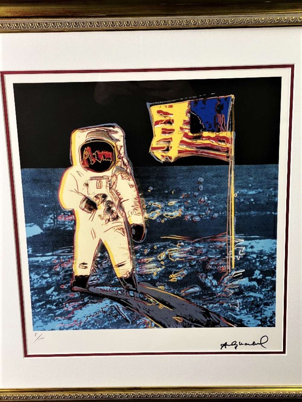 Andy Warhol (1928-1987) “Man on the Moon” Leo Castelli Gallery Lithograph #93/100 - Image 2 of 5
