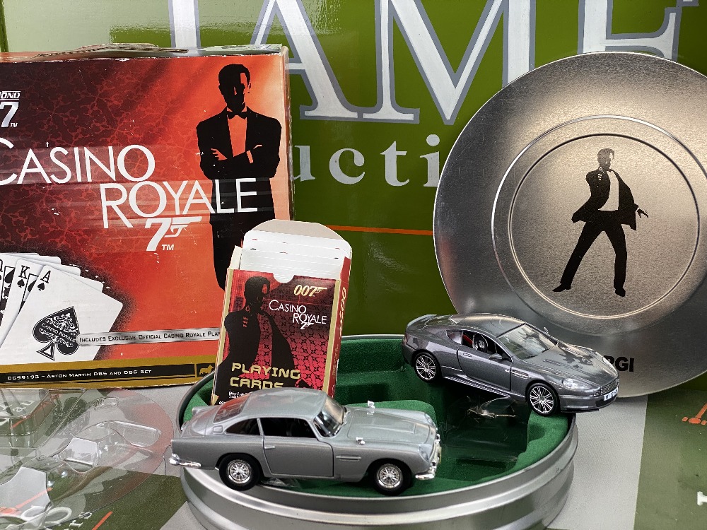 Corgi James Bond Casino Royale Aston Martin DB5 and DBS and playing cards - Image 6 of 6