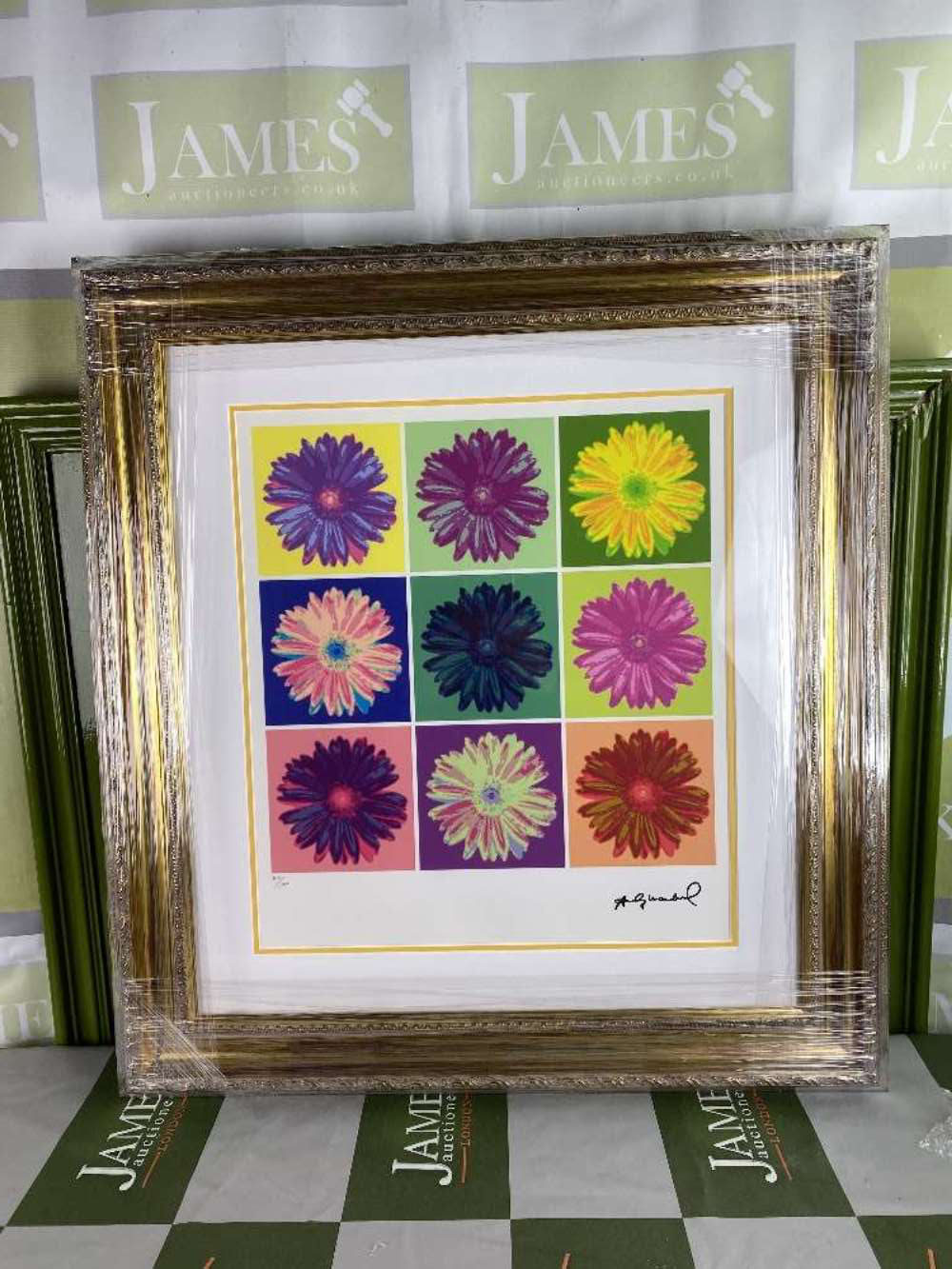 Andy Warhol (1928-1987) “Flowers” Numbered #50/100 Lithograph, Ornate Framed. - Image 5 of 6