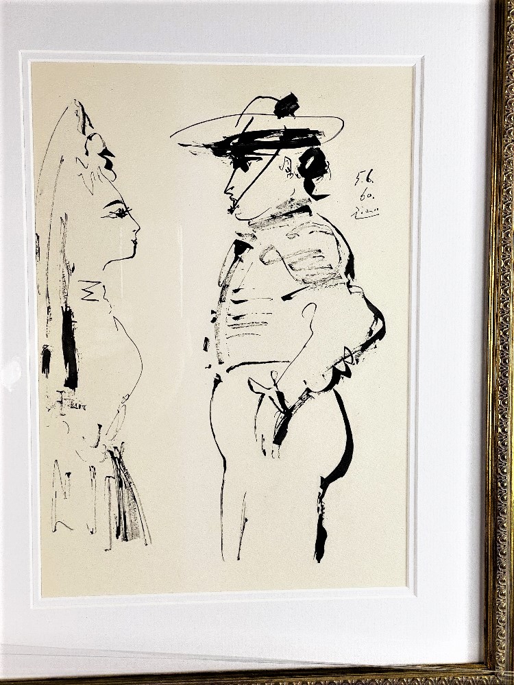 Pablo Picasso- Original Impression For 1960 Show In Roma Italy Lithograph - Image 2 of 6