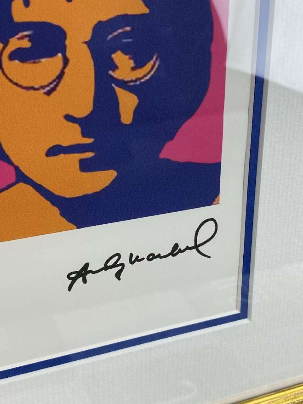 Andy Warhol-(1928-1987) "John Lennon" Castelli NY Original Numbered Lithograph #9/100, Ornate Framed - Image 2 of 5
