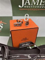 Hermes Paris Solid Silver Cufflinks - Boutons De Manchette Hermes Chaine D’ancre en argent