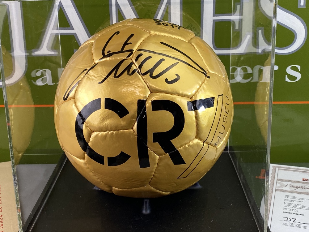 Cristiano Ronaldo Hand Signed Ballon D’Or Gold Football - Image 3 of 6