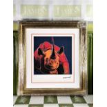 Andy Warhol (1928-1987) “Rhino” Numbered #59/100 Lithograph, Ornate Framed.