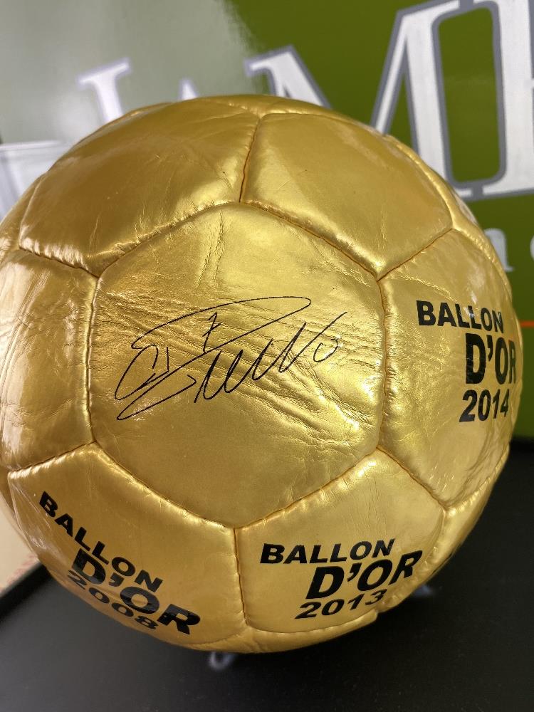 Cristiano Ronaldo Hand Signed Ballon D’Or Gold Football - Image 5 of 6