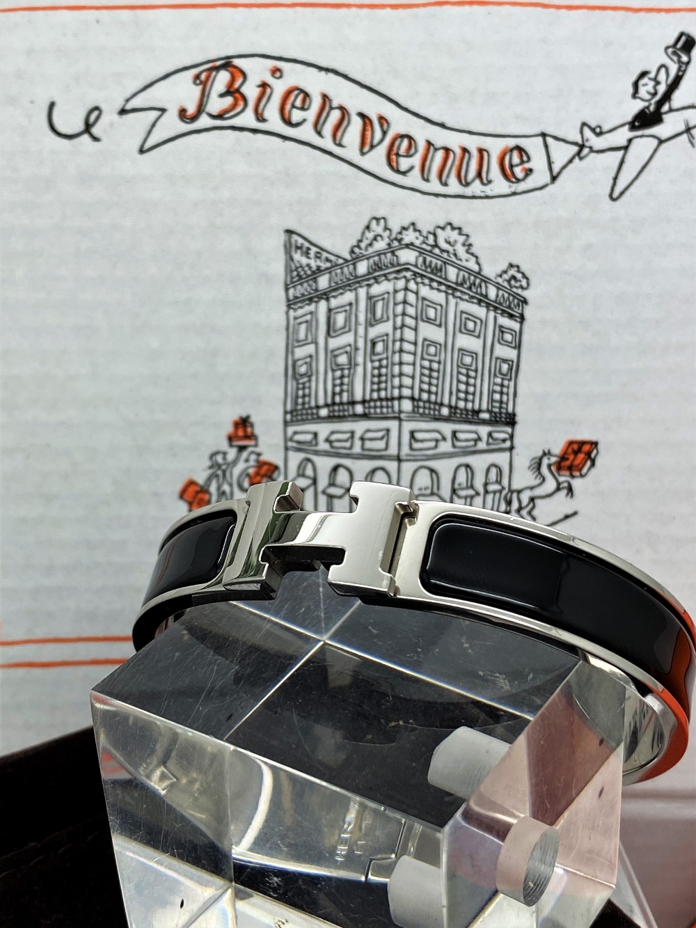 Hermes Paris Classic "H" Click Clac Bracelet - Image 2 of 8