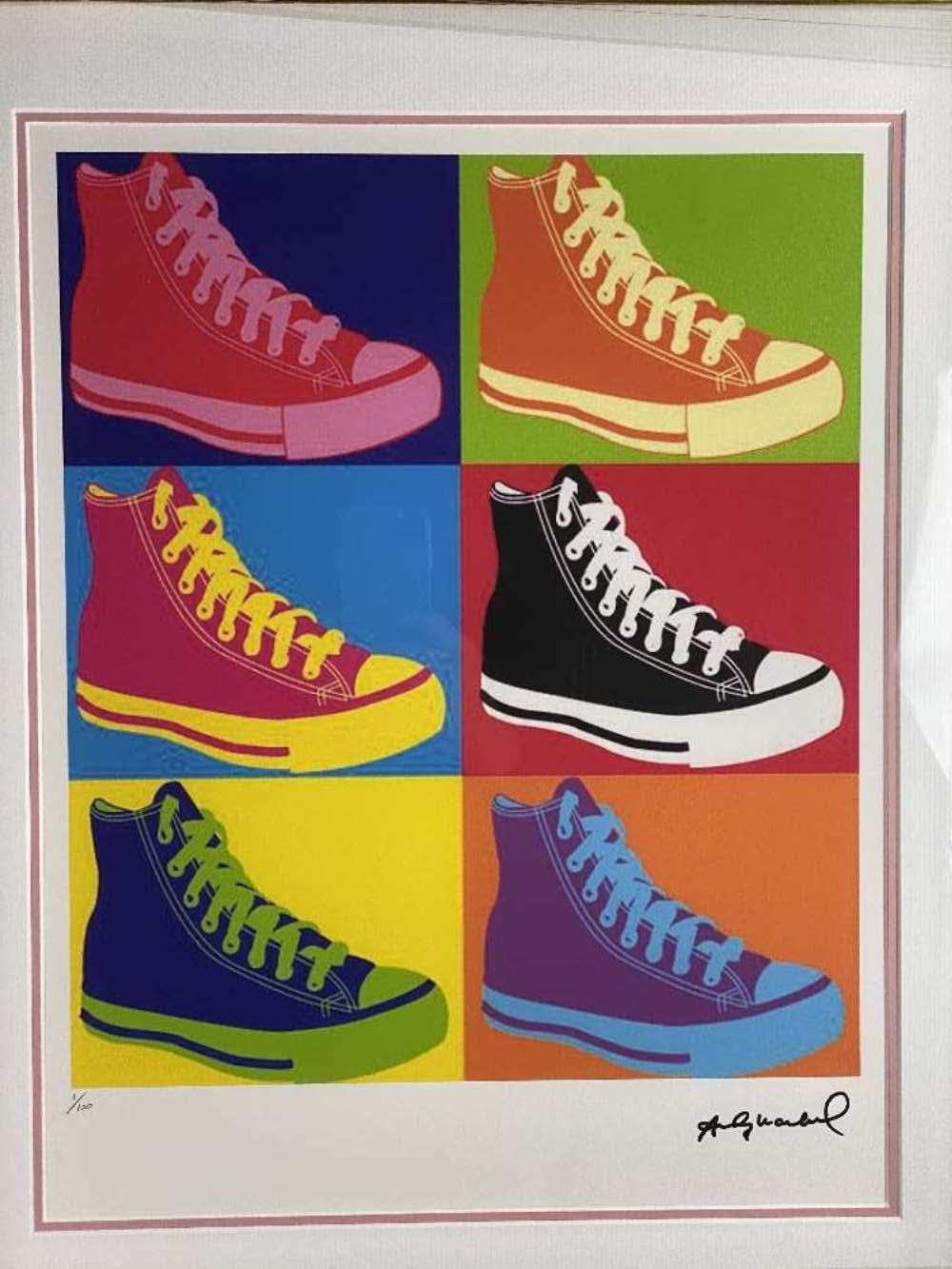 Andy Warhol (1928-1987) “Converse” Numbered #1/100 Lithograph, Ornate Framed. - Image 2 of 7