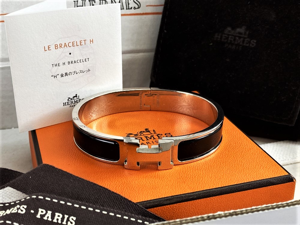 Hermes Paris Classic "H" Click Clac Bracelet - Image 5 of 8