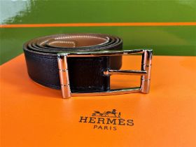 Hermes Paris Gent`s 105 Reversible Black Belt