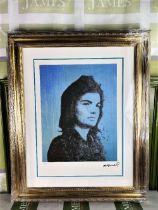 Andy Warhol-(1928-1987) "Jackie O"Castelli NY Original Numbered Lithograph #54/100, Ornate Framed.