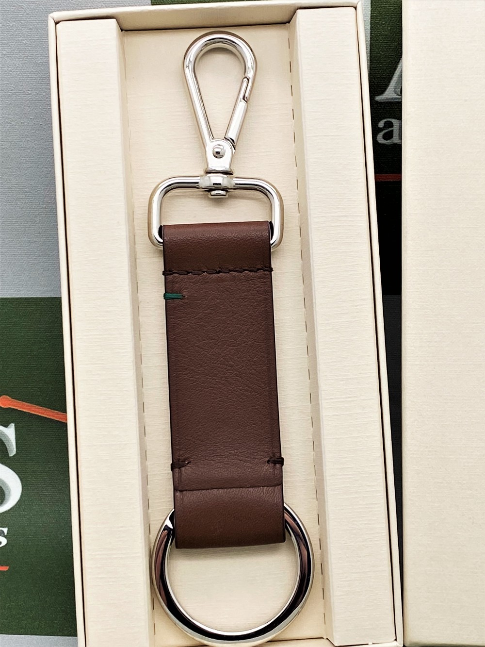 Rolex Official Merchandise- Leather/Chrome Finish Key Ring-New Example - Image 2 of 3