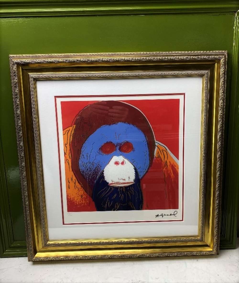 Andy Warhol (1928-1987) "Orangutang" Leo Castelli- New York Numbered Ltd Edition of #63/100 Lithogra