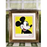 Andy Warhol (1928-1987) “Mickey” Numbered #22/100 Lithograph, Ornate Framed.