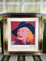Andy Warhol (1928-1987) “Ingrid Bergman” Numbered #19/100 Lithograph, Ornate Framed.