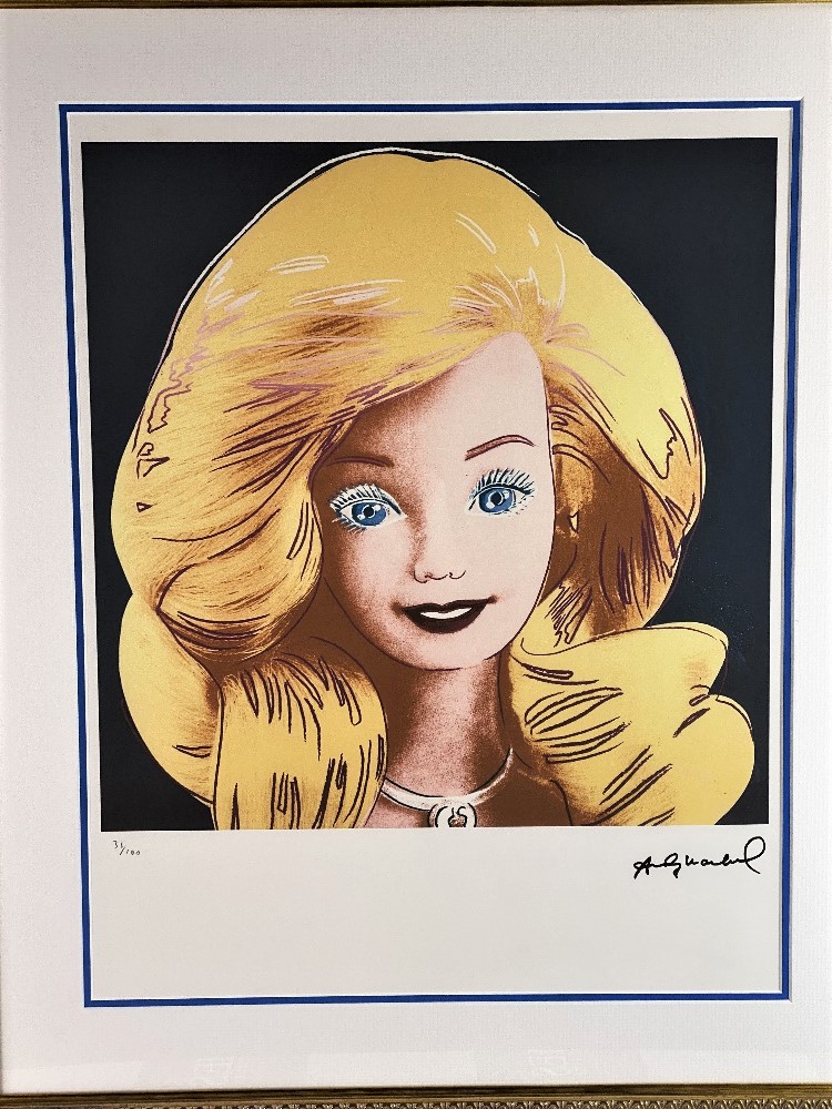 Andy Warhol-(1928-1987) "Barbie" Castelli NY Original Numbered Lithograph #31/100, Ornate Framed. - Image 2 of 7