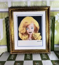 Andy Warhol-(1928-1987) "Barbie" Castelli NY Original Numbered Lithograph #31/100, Ornate Framed.