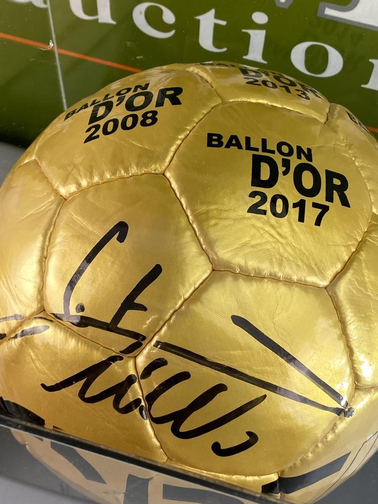Cristiano Ronaldo Hand Signed Ballon D’Or Gold Football - Image 4 of 6