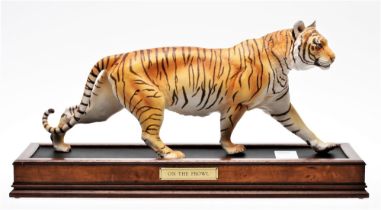 Franklin Mint Tiger on the Prowl Including Display Plinth-Large Example