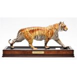 Franklin Mint Tiger on the Prowl Including Display Plinth-Large Example