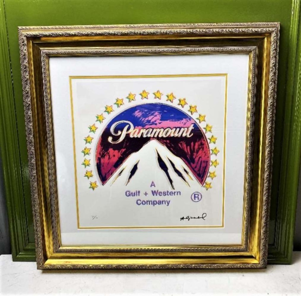 Andy Warhol-(1928-1987) "Paramount" Castelli NY Original Numbered Lithograph #31/100, Ornate Framed.