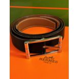 Hermes Paris Gent`s 105 Reversible Black Belt