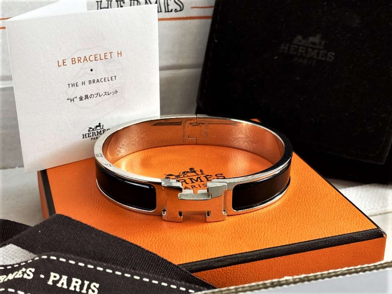 Hermes Paris Classic "H" Click Clac Bracelet - Image 5 of 6