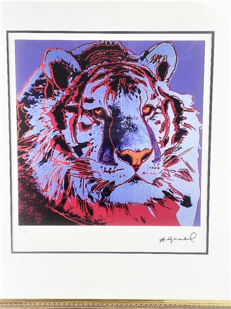 Andy Warhol-(1928-1987) "Tiger" Numbered Lithograph - Image 2 of 6