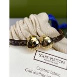 Louis Vuitton Historic Bracelet Leather Monogram Gold LV