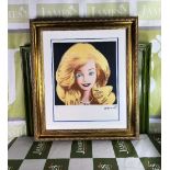 Andy Warhol-(1928-1987) "Barbie" Castelli NY Original Numbered Lithograph #31/100, Ornate Framed.