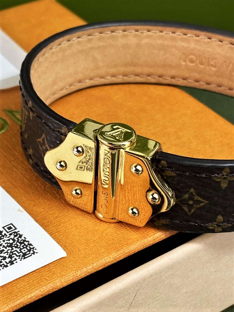 Louis Vuitton Monogram Gold Nano Cuff Bracelet Ex Display.