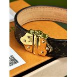 Louis Vuitton Monogram Gold Nano Cuff Bracelet Ex Display.