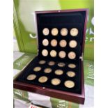 Set Of 24 Bronze Art Medallions Thomason Bible Franklin Mint-Original Case