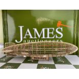 Hindenburg Hand Made 22 inch Long Wooden Framework Model