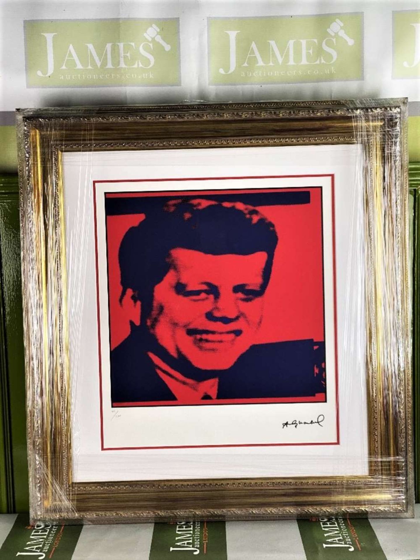 Andy Warhol (1928-1987) “Kennedy” Numbered #44/100 Lithograph, Ornate Framed.