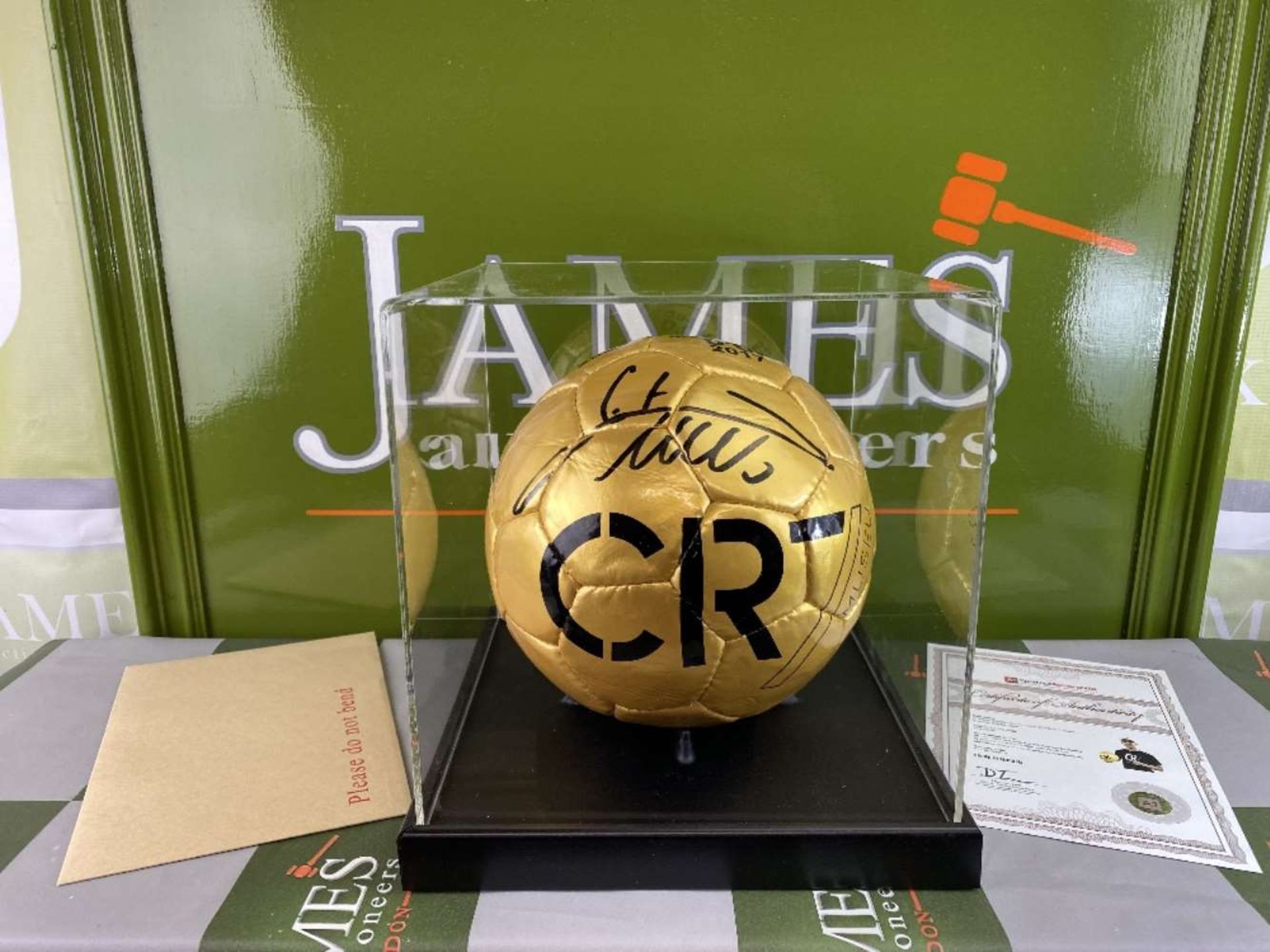 Cristiano Ronaldo Hand Signed Ballon D’Or Gold Football - Image 2 of 6