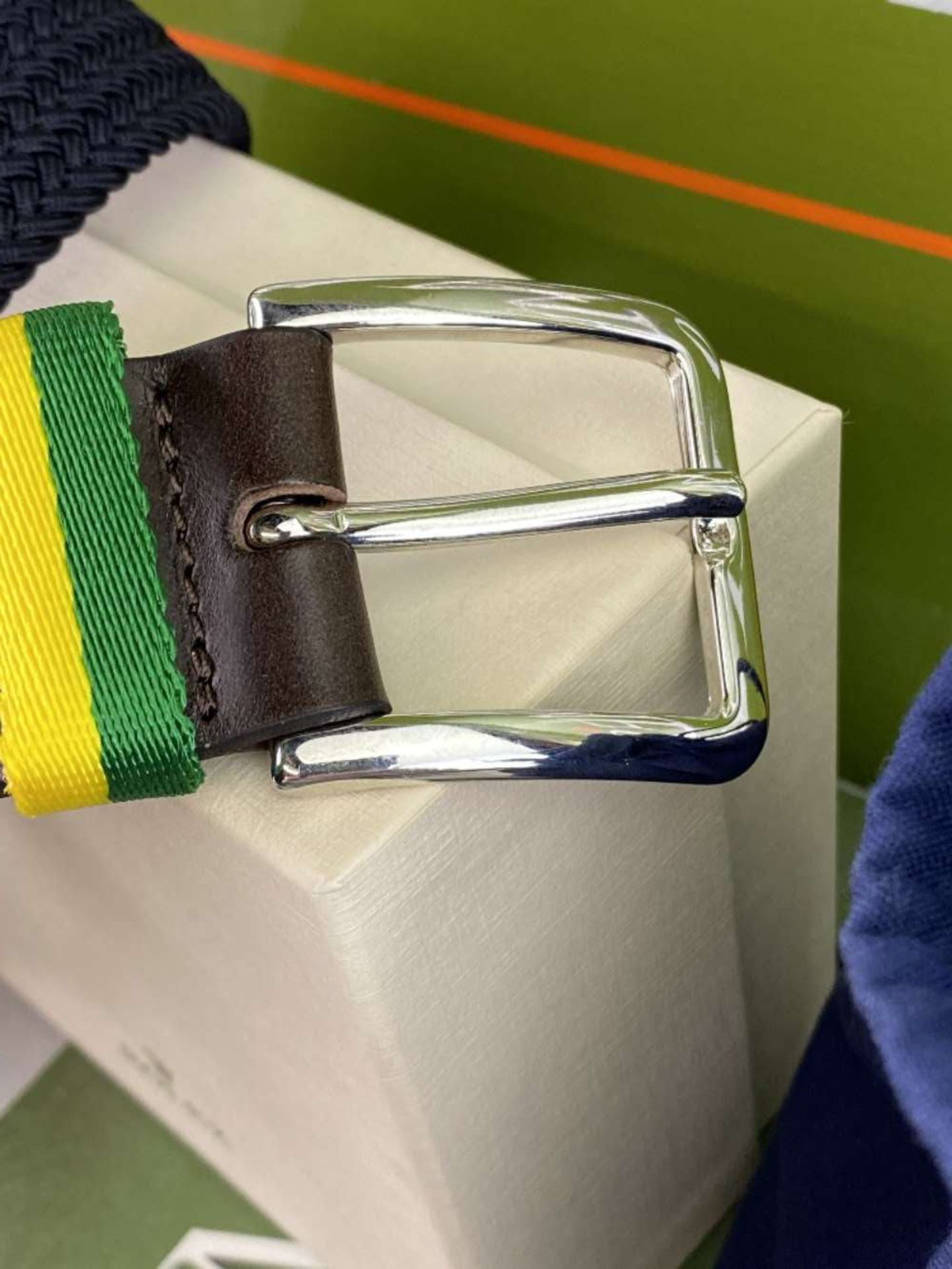 Rolex Official Merchandise Leather & Fabric Belt-New Example - Image 5 of 6