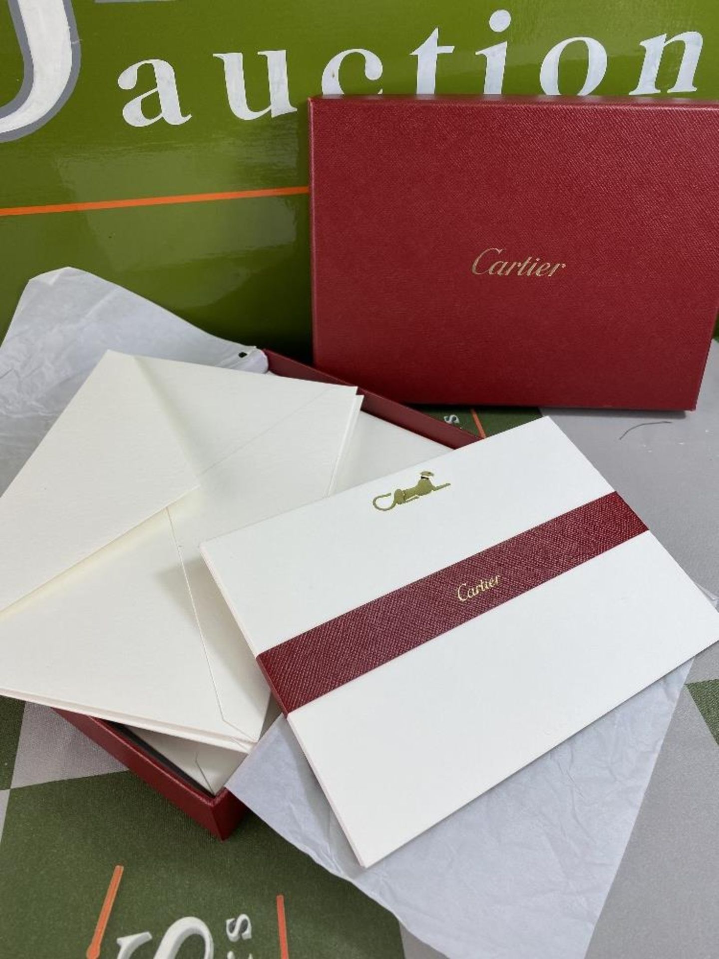 Cartier Paris Box Writing Set 10 Cards and Envelopes.