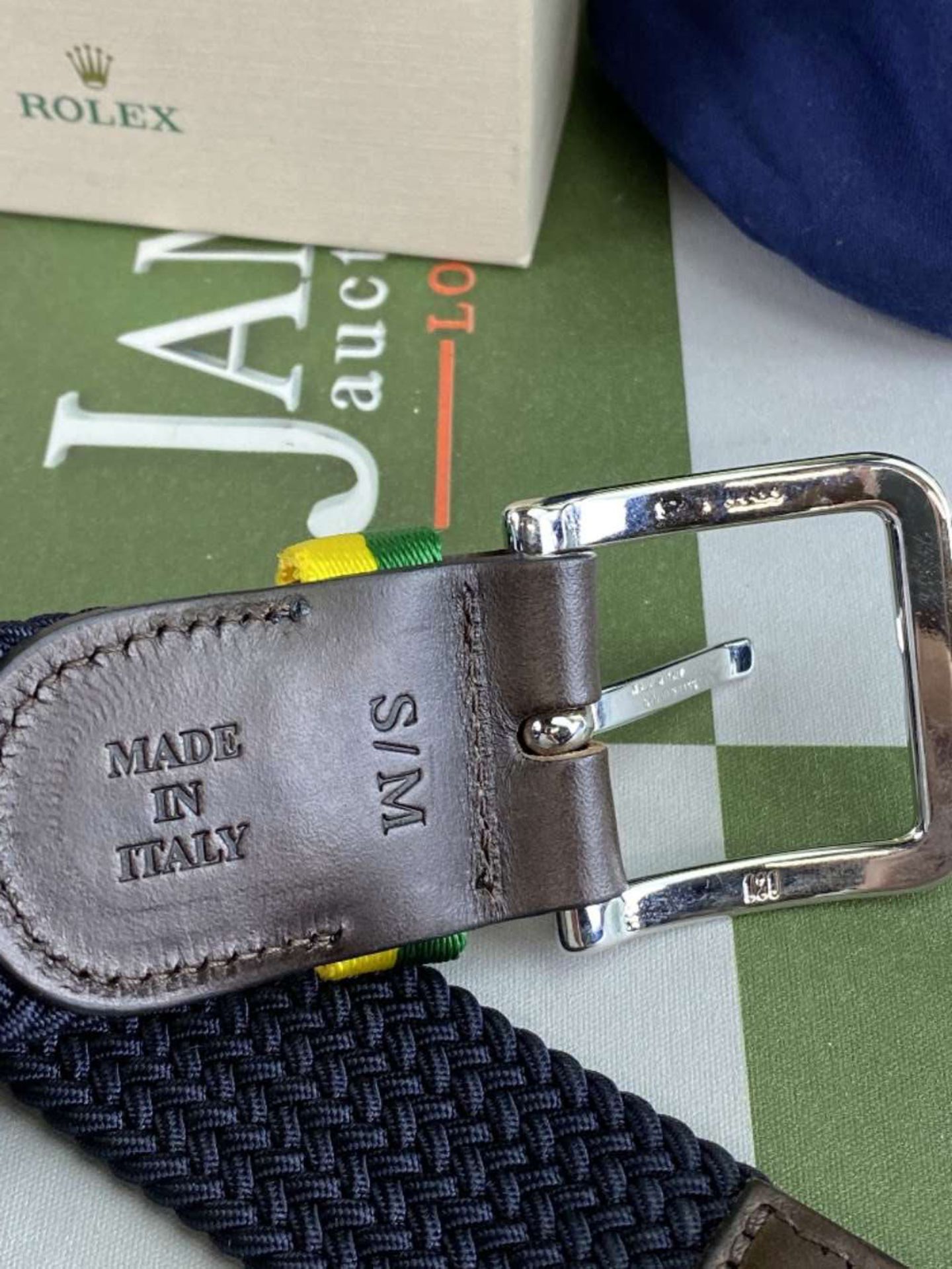 Rolex Official Merchandise Leather & Fabric Belt-New Example - Image 6 of 6