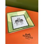 Hermes Paris Zebra Themed Porcelein Trinket Dish