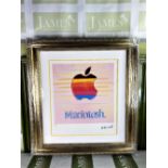 Andy Warhol (1928-1987) “Apple Mac” Numbered #57/100 Lithograph, Ornate Framed.