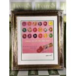 Andy Warhol-(1928-1987) "Life Savers!"Castelli NY Original Numbered Lithograph #80/100, Ornate Frame