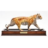 Franklin Mint Tiger on the Prowl Including Display Plinth-Large Example