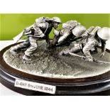 Commerative Pewter Danbury Mint Sculpture Of The D-Day Landing 1944