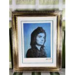 Andy Warhol-(1928-1987) "Jackie O"Castelli NY Original Numbered Lithograph #54/100, Ornate Framed.